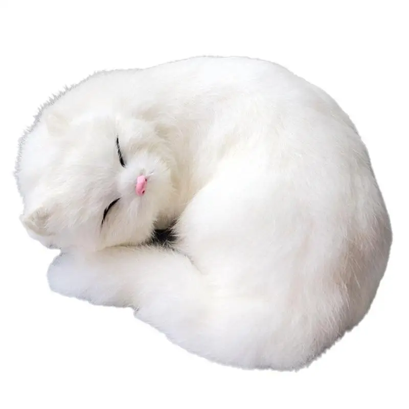 Realno Luštna Mačka Simulacije Toy Dolls Kuža Veren Polnjene Spremljevalec Igrača Obrtniški Plišastih Bele Mačke Igrače Dekleta Darilo