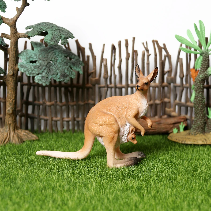 Realno Plastičnih Kenguru Družino Živalskih Figur Igrače Divje Živali, za Zbiranje Znanost Izobraževalne Igrače za Otroke