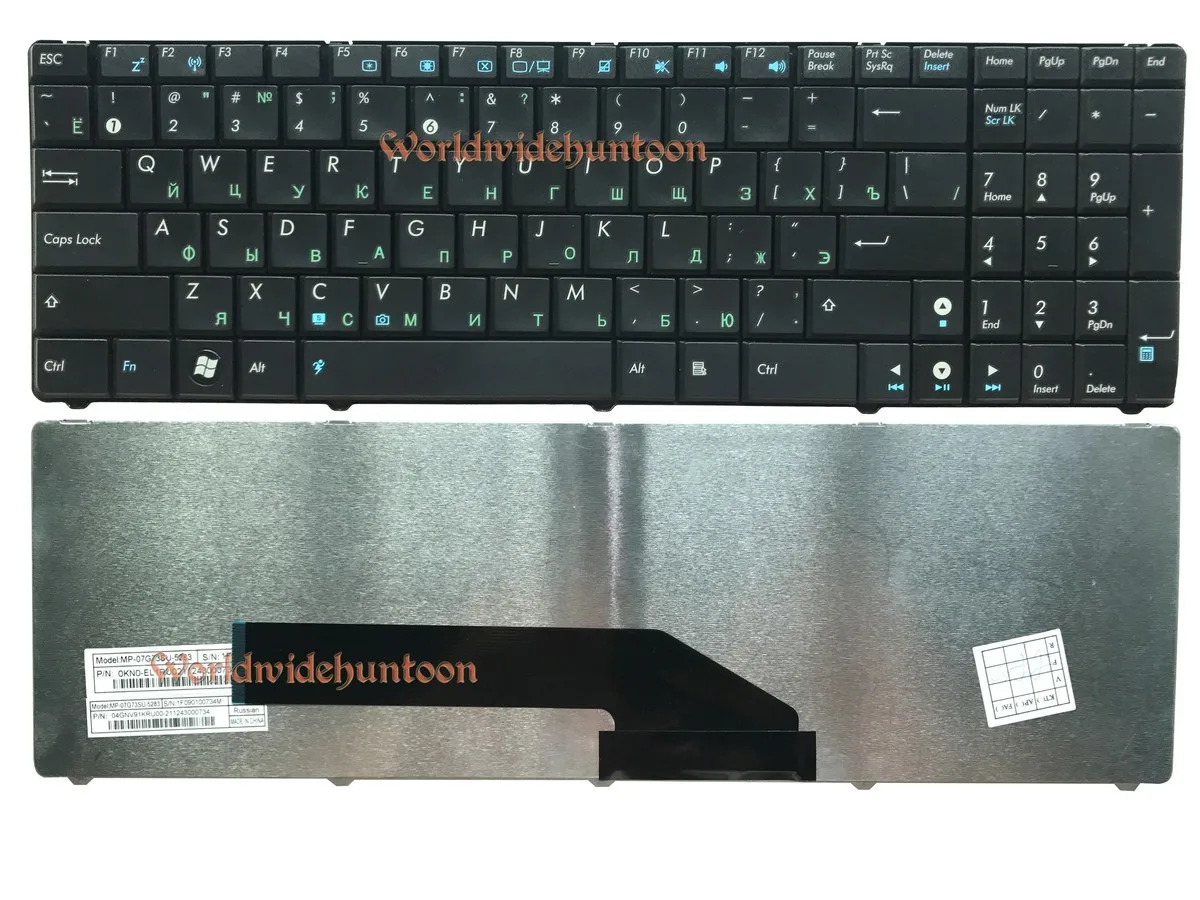 Reboto Prvotne blagovne Znamke Nove ruske Laptop Tipkovnici združljiv za ASUS K50AB K50IJ K50IN K50ID RU postavitev Črne barve Visoke kakovosti