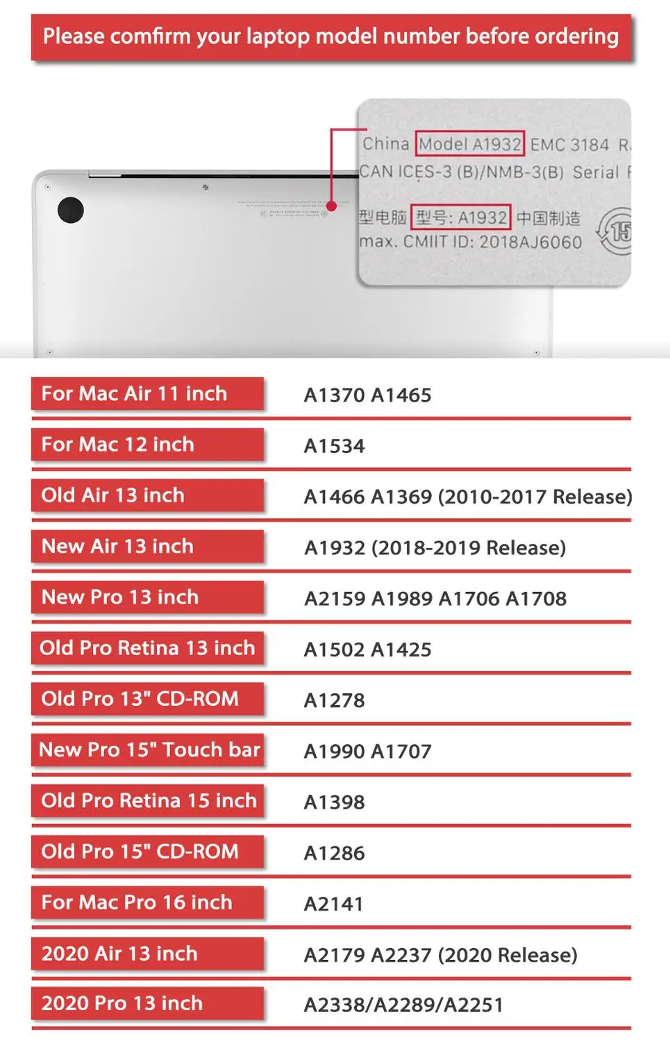 Redlai Laptop Primeru za MacBook Air Pro Retina 11 12 13 15 16 palčni 2020 A2338 A2289 A2337 A2179 A1466 PU Usnja Kritje Vrečko Rokav