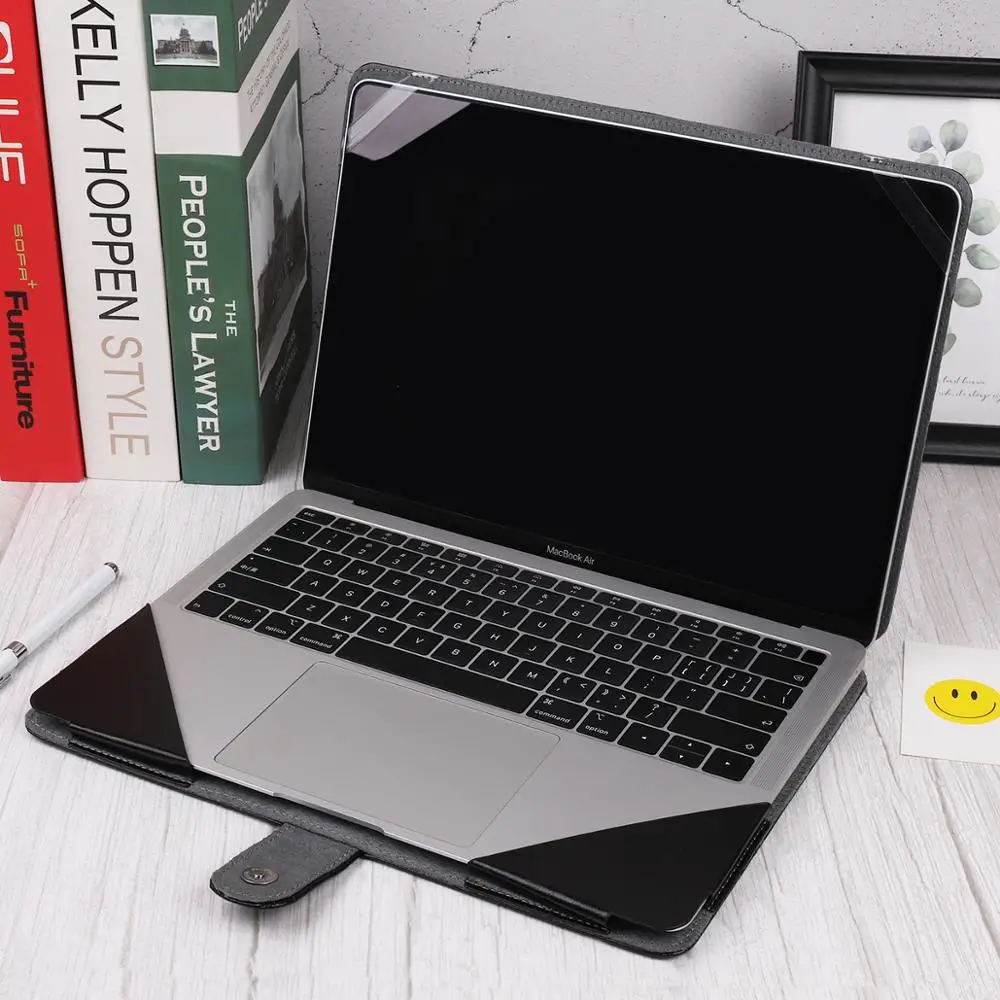 Redlai Laptop Primeru za MacBook Air Pro Retina 11 12 13 15 16 palčni 2020 A2338 A2289 A2337 A2179 A1466 PU Usnja Kritje Vrečko Rokav