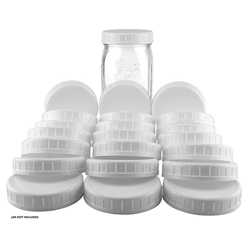 Redna Usta Pokrovi za Mason Jar Plastični Pokrovi za Shranjevanje Kape za Zidar Konzerviranje Kozarci in še Več, Standard, Dia 70 mm