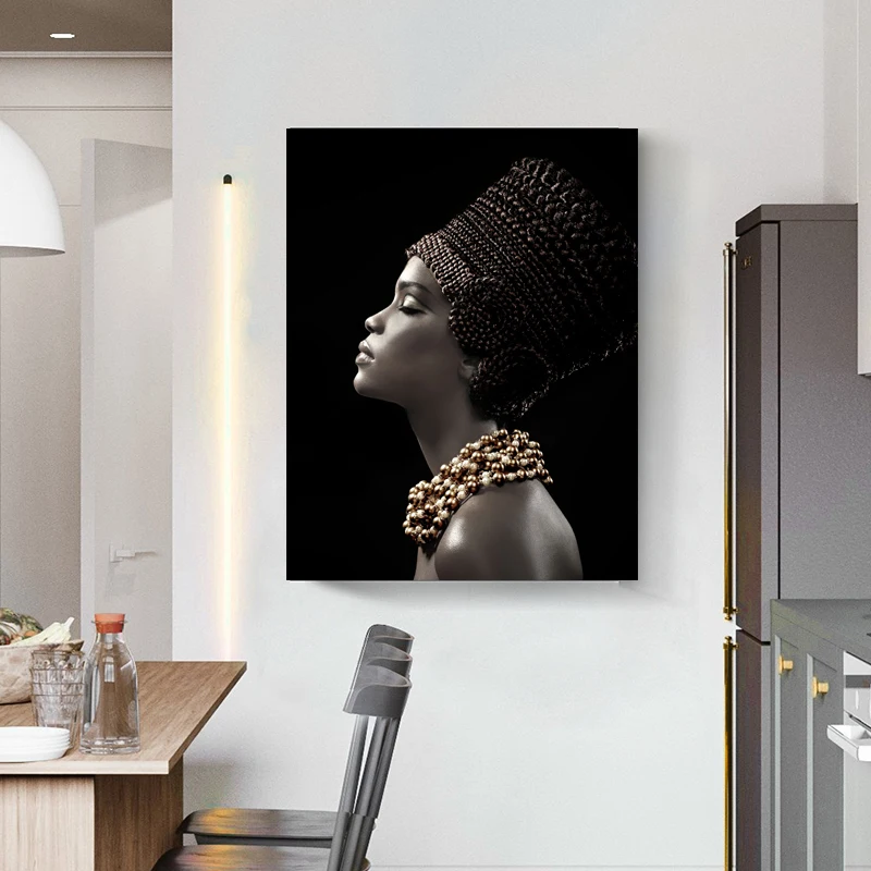 RELIABLI UMETNOST Portret Plakati Black Ženske Natisne Platna Slike Sodobne Wall Art Slik, Dnevna Soba Dekoracijo Brez Okvirja