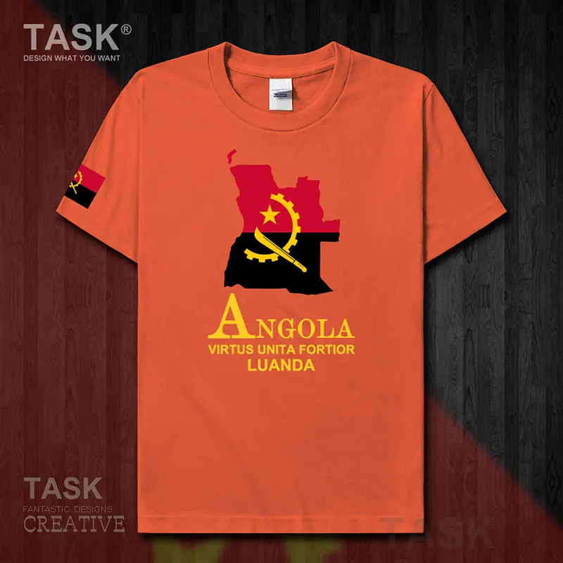 Republika Angola Angolan NAZAJ Luanda mens t shirt novi Vrhovi t-shirt Kratek rokav obleke majica državi zemljevid poletje priložnostne 50