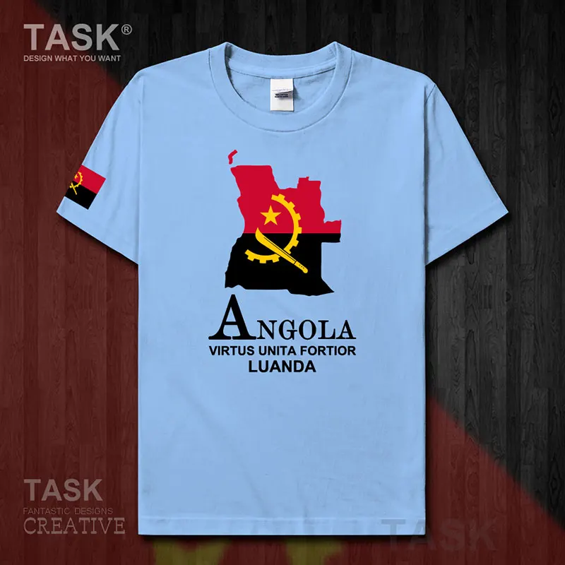 Republika Angola Angolan NAZAJ Luanda mens t shirt novi Vrhovi t-shirt Kratek rokav obleke majica državi zemljevid poletje priložnostne 50