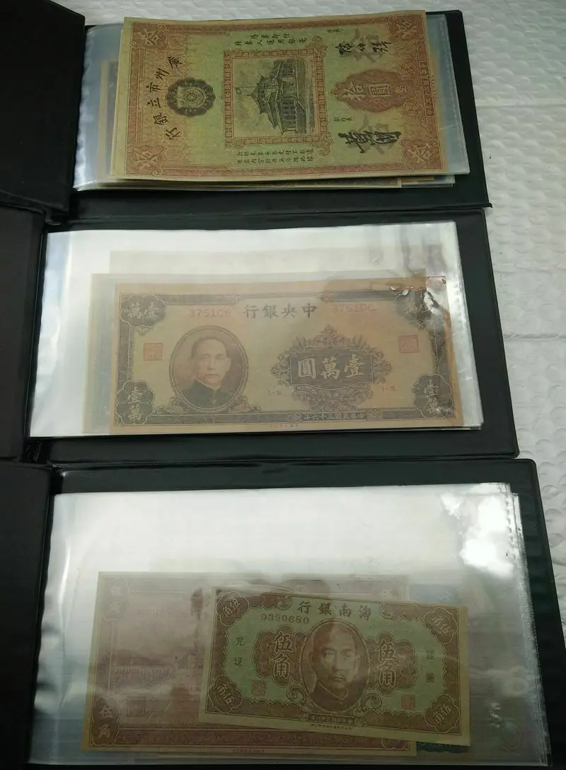 Republika Kitajska Stare vseh bankovcev, kovancev treh sklopih 60pcs zbirka album
