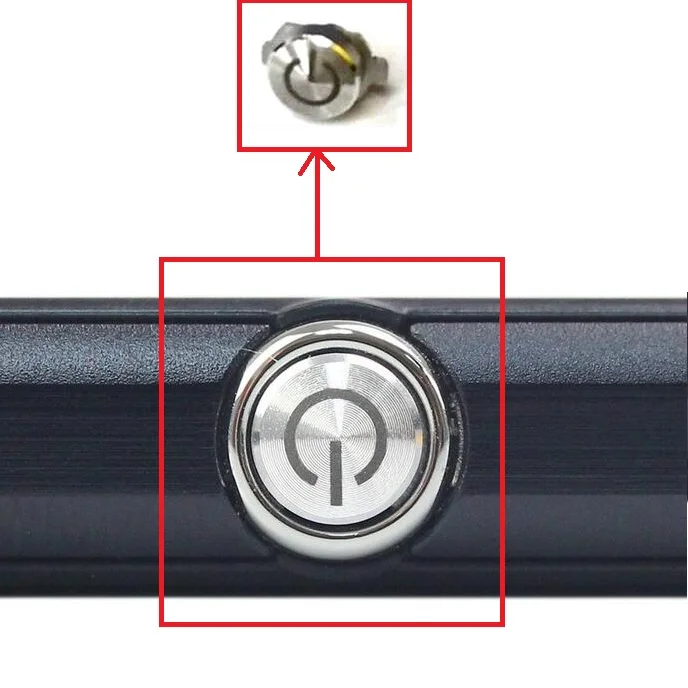 Resnična srebrni gumb za vklop za Sony xperia Z. Ultra XL39h C6802 C6803 C6806 C6833 strani tipkovnice mobilni telefon, nadomestni deli