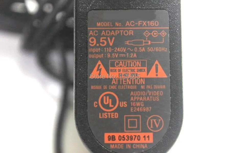 Resnično AC-FX160 AC Napajalni Adapter za Polnilnik 9.5 Proti 1.2 Sony Prenosni DVD Predvajalnik DVP-FX96 DVP-FX970 DVP-FX921 DVP-FX950