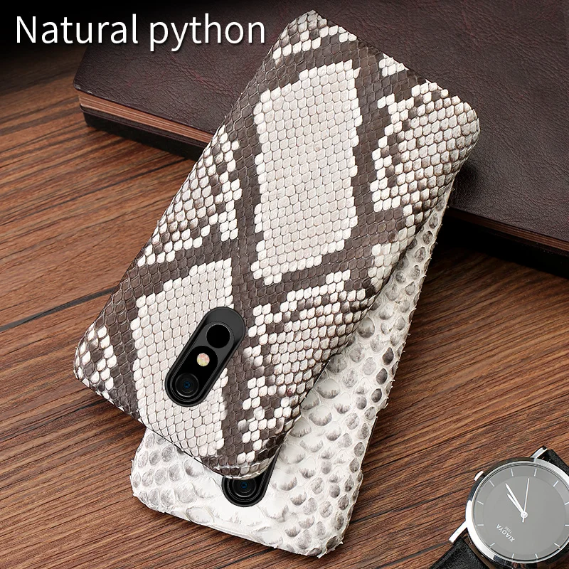 Resnično Python Usnje primeru telefon za LG G6 G7 G5 G8 G8S Primeru luksuznih slim ženske snakeskin kritje za LG V30 V40 V50 nazaj lupini