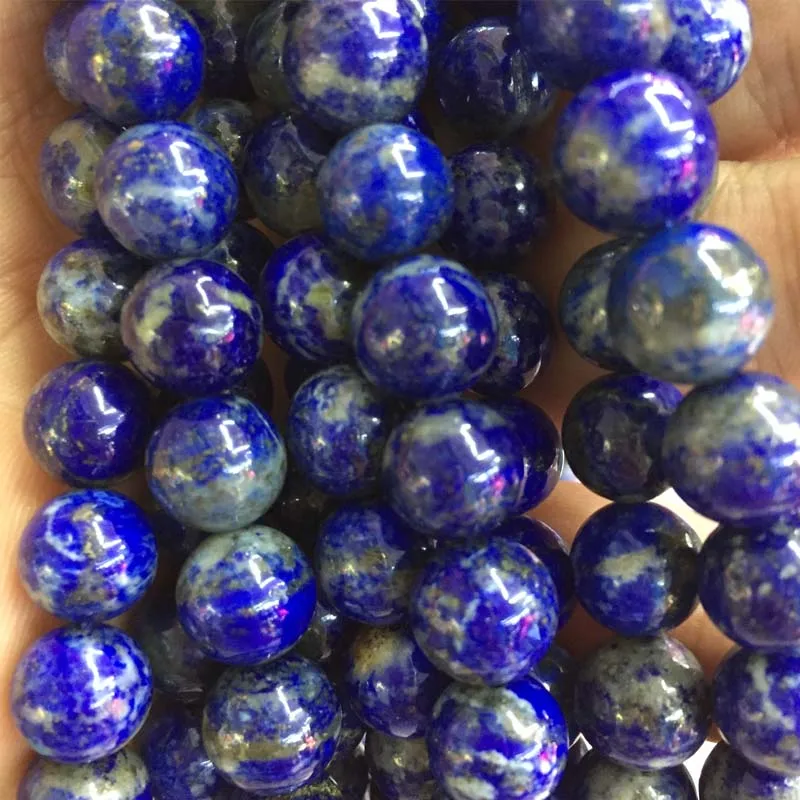Resnično Undyed AAAAA Naravnih Afganistanu Modra Lapis Lazuli Zdravljenje Čakre Gem Kamen 6 8 10 12 mm Kroglice za Nakit, Izdelava DIY