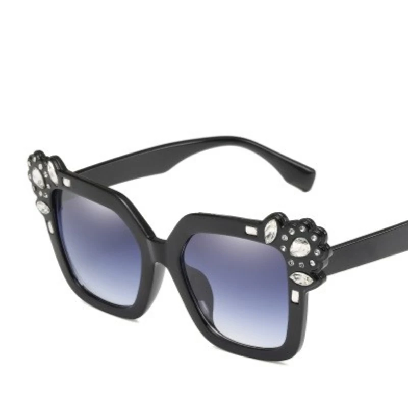 Retro Cat Eye Velik Okvir sončna Očala Ženske 2020 blagovne Znamke Oblikovalec Razkošje Rhinstone sončna Očala Ženske Letnik Kvadratnih Odtenki UV400