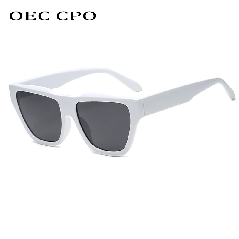 Retro Kvadratnih sončna Očala Žensk, Moških Velik Okvir Letnik Plastični Okvir sončna Očala Črna Gradient Očala UV400 O664