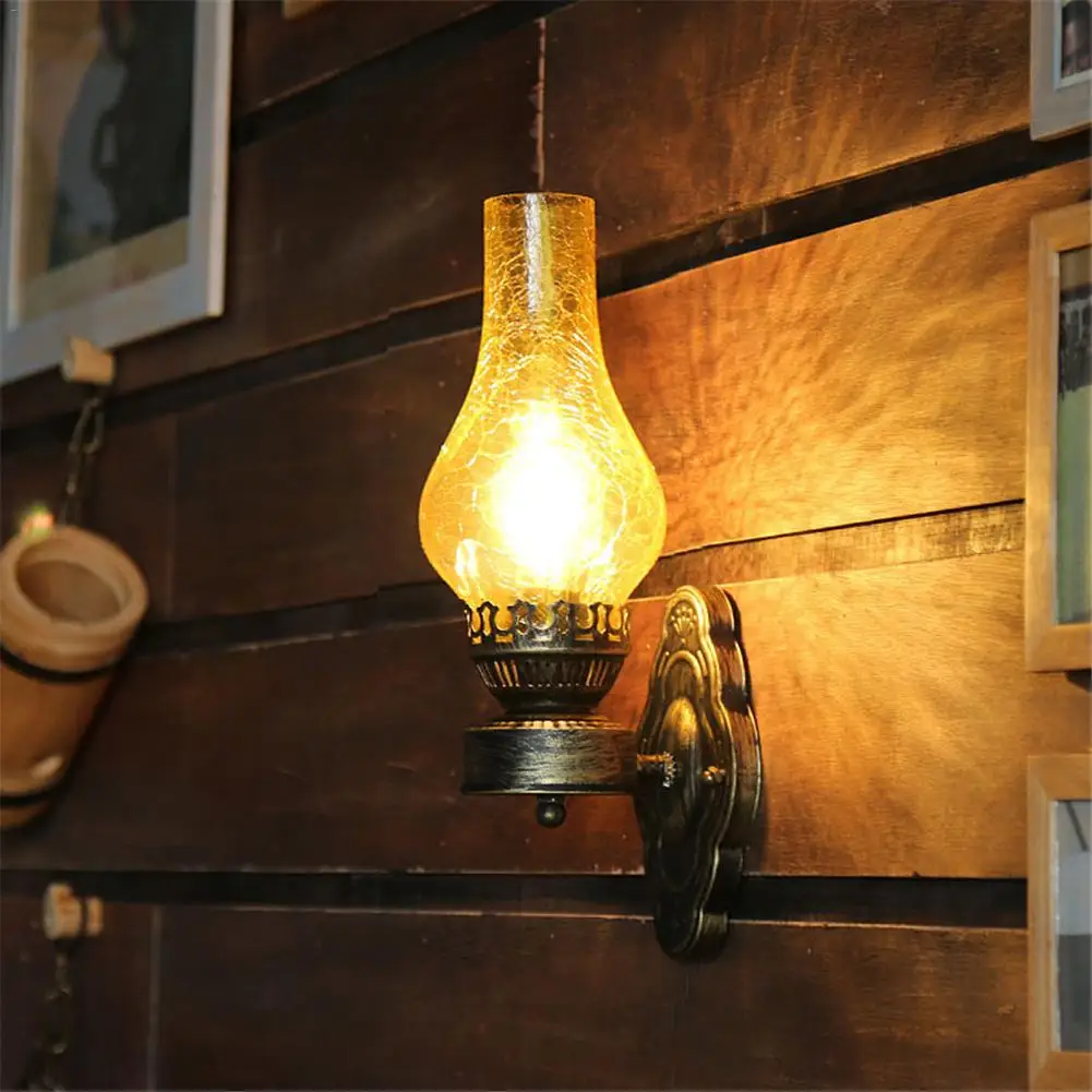 Retro LED Stenska Svetilka E27 Kerozina Luč, Letnik Industrijske Luči kavarna Hodnik Rov Za Bar Hotel Koridor Dekor