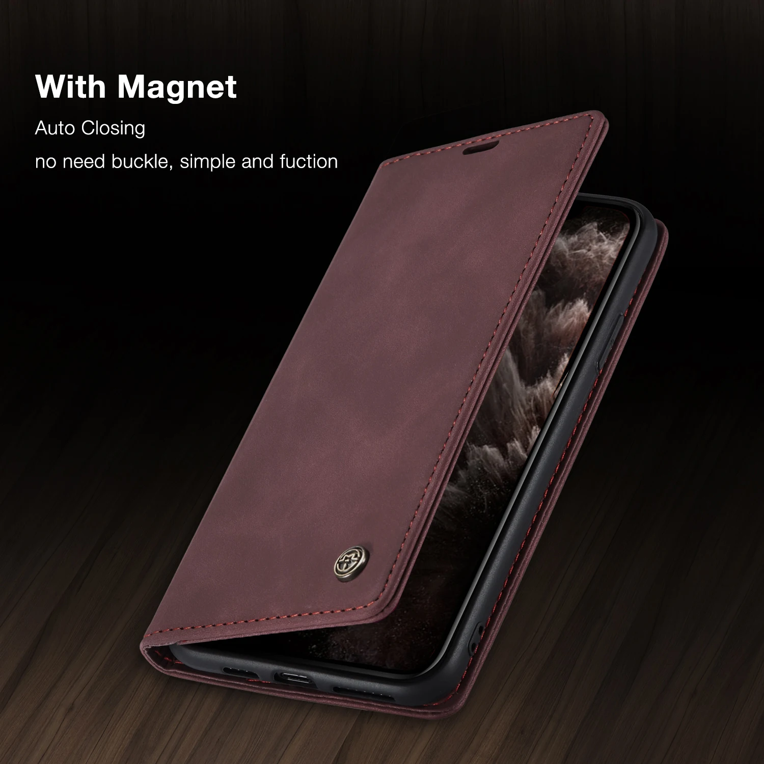 Retro Magnetni PU Usnje Denarnice Flip Case Za iPhone 11 Pro Max 6s 5s 7 8 Plus X XS XR Primeru Razkošje za Kartico sim Denarja, Reže