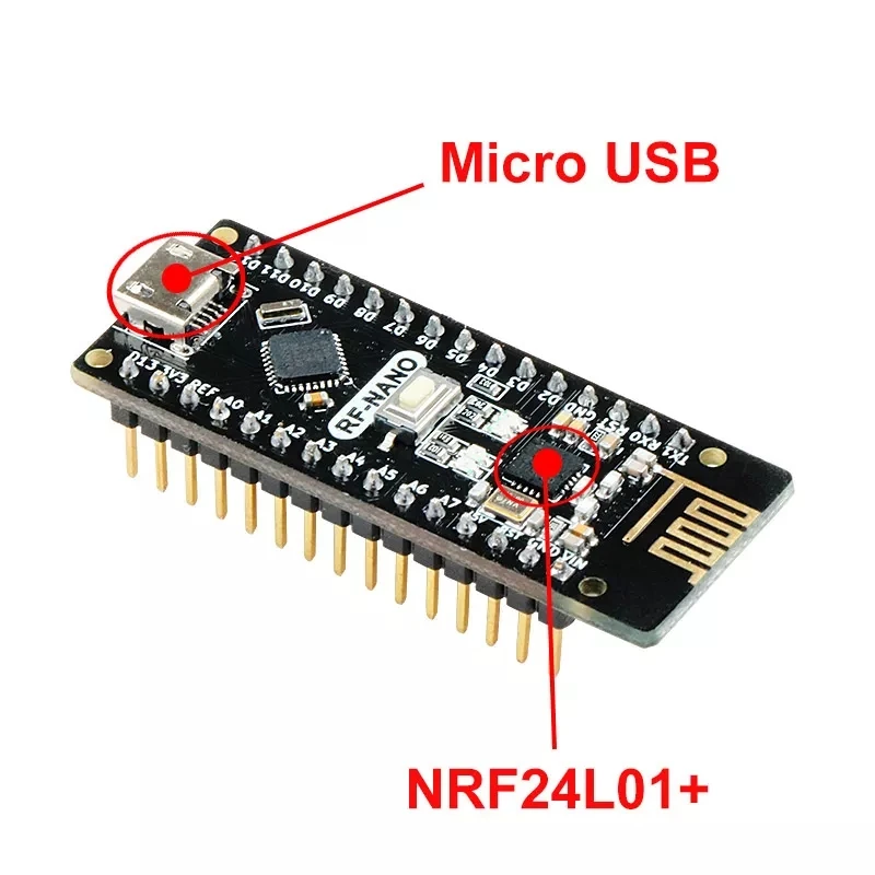 RF Nano V3.0 Mikro USB Modul ATmega328P QFN32 5V 16M CH340 Vključevanje NRF24l01+2.4 G Brezžični Imme Za Arduino