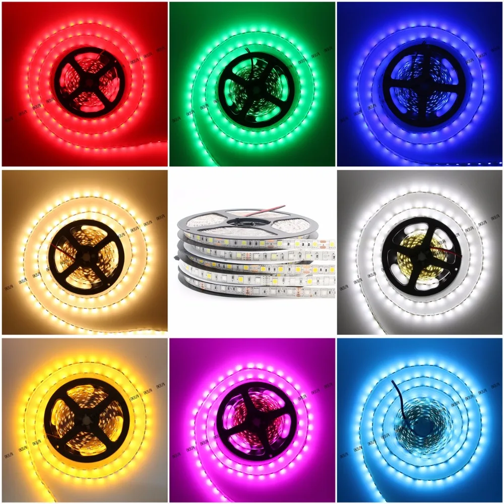 RGB LED Trak 5050 DC12V RGB+SCT LED Trak Vodotesen 5M 300LED RGBW RGBWW Prilagodljiv Neon Trak Tira Luči LED Trakovi Dekoracijo