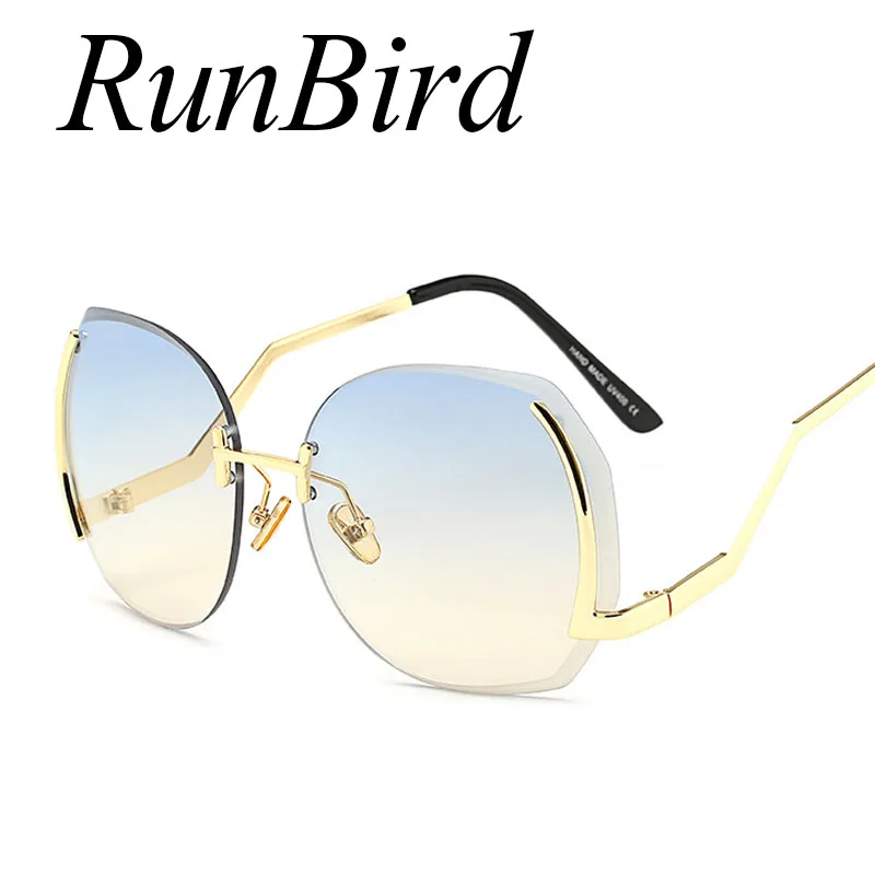 Rimless Gradient Klasična Očala sončna Očala Kovinski Okvir Ženske Moški UV400 Vintage sončna Očala Okvir Retro Prevelik 376R