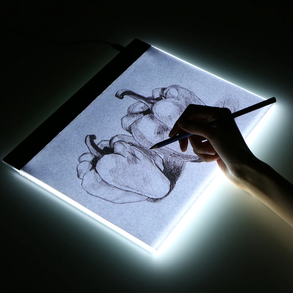 Risalno Desko Tablet Pisanje Slikarstvo Polje Svetlobe Sledenja Vozilu Izvod Blazine Digitalno Risanje Tablet Artcraft A4 Kopija Tabela LED Board
