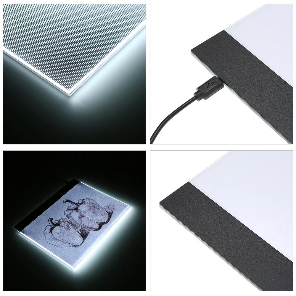 Risalno Desko Tablet Pisanje Slikarstvo Polje Svetlobe Sledenja Vozilu Izvod Blazine Digitalno Risanje Tablet Artcraft A4 Kopija Tabela LED Board