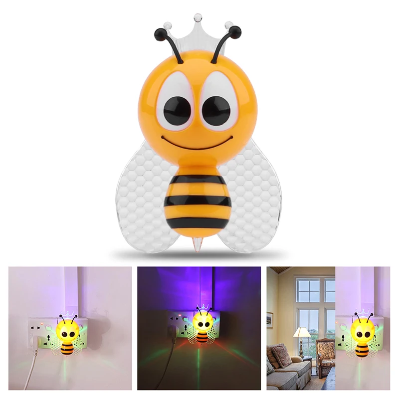 Risanka LED indukcijske pisane čebel noč svetlobe ljubek dojenček fant stenske svetilke spalnica dekoracijo doma luči