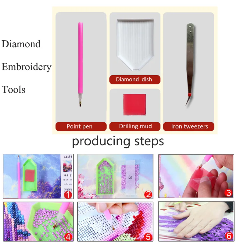Risanka Vzorec DIY Diamond Slikarstvo Needlework Mozaik, Poln Krog Sveder Diamantni vezenje Metulj Pravljice stensko slikarstvo