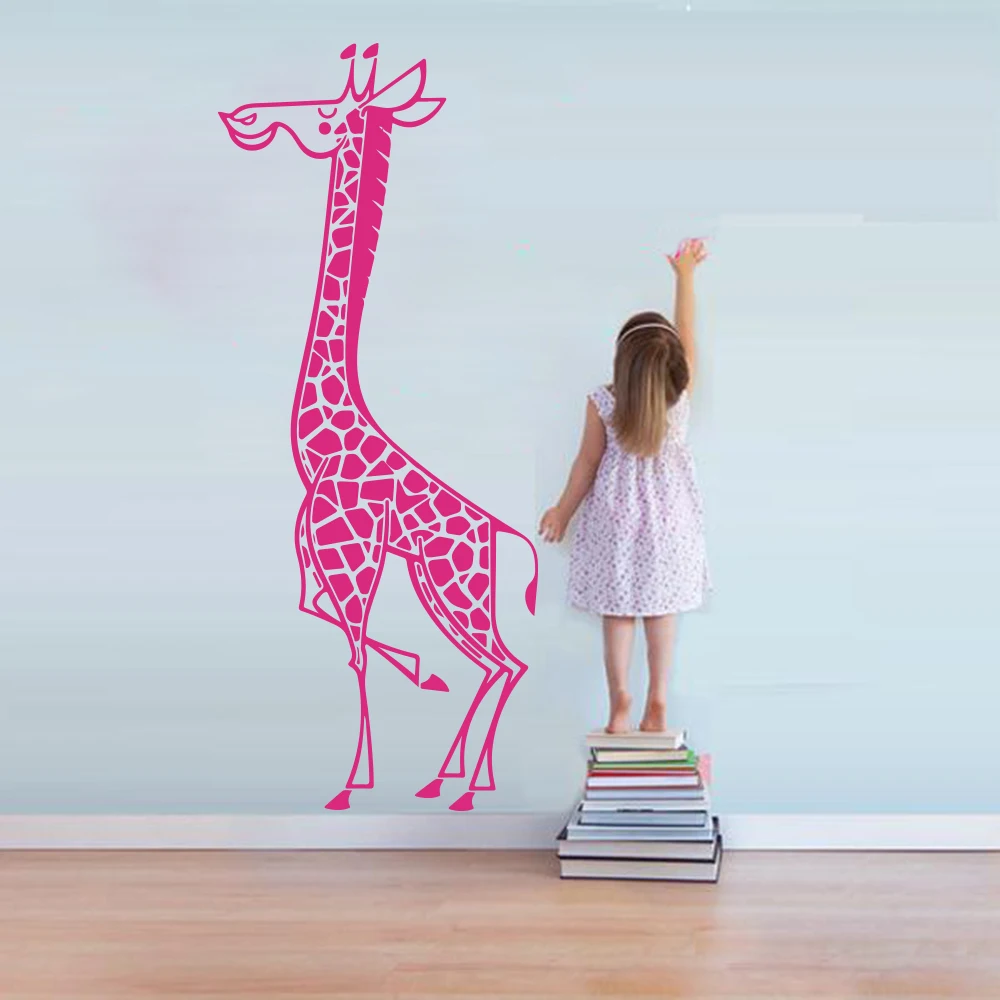 Risanka Žirafa Safari vinilna Spalnica Otroka Vrtec Velike Žirafe Živali, Hišne živali, Jungle Gozd Stenske Nalepke, ki Igrajo soba Vinil Umetnosti