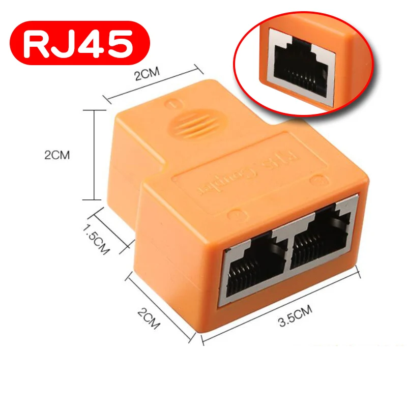 RJ45 Spojnik Dvojno Naravnost Glavo Priključek rj45 conector Adapterji LAN Splitter priključek Omrežni Kabel Priključek za Omrežje Ethernet