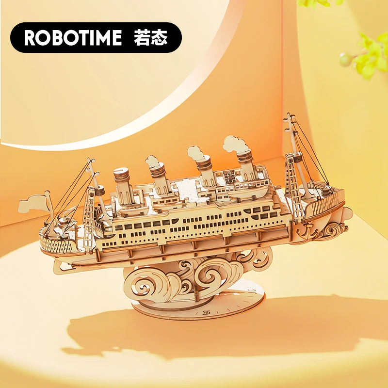 Robotime Ladje, Jadranje Model 3D Lesene Puzzle Igrača Skupščine Model Gradnjo Kompleti za Otroke, Otroci Darilo za Rojstni dan TG305