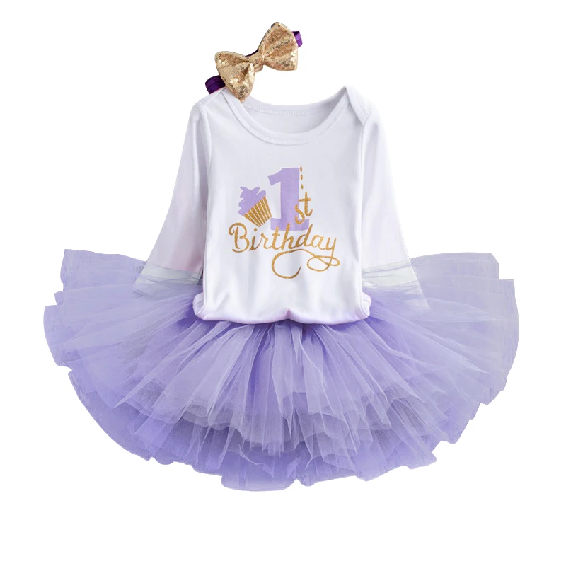 Rojstni dan obleko za 1 leto baby dekle Tutu Stranka Obleka za Malčke Krst Obleke Novorojenčka, Krst Obleke Pozimi Dolgimi Rokavi, Oblačila