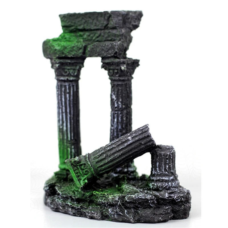 Roman Stolpec Grčija Tempelj Ruševine 12*7*14 cm Akvarij Dekoracijo Ostaja Vodnih