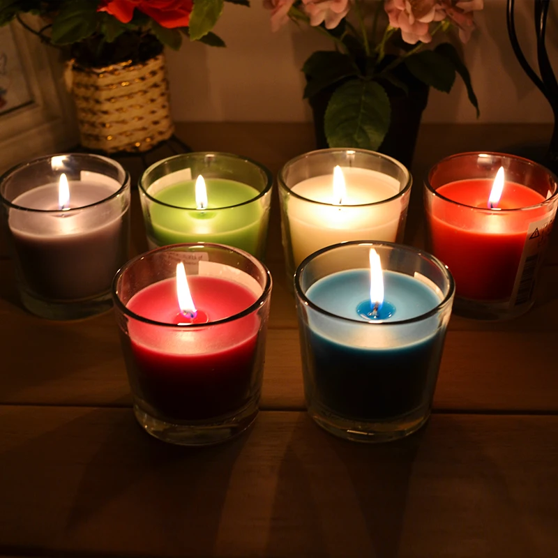 Romantični Aromaterapevtska olja, dišeče sveče v steklenih brezdimni dišave Svečnik Teacup svate dobave doma dekor