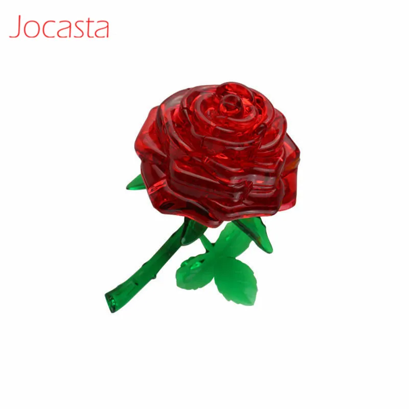 Rose 3D Puzzle Kristalno Igrače Puzzle Sestavljanke Model DIY Lepa Obrti Igrača Flower Puzzle Predložiti Darilo Izobraževalne Igrače za Otroke [