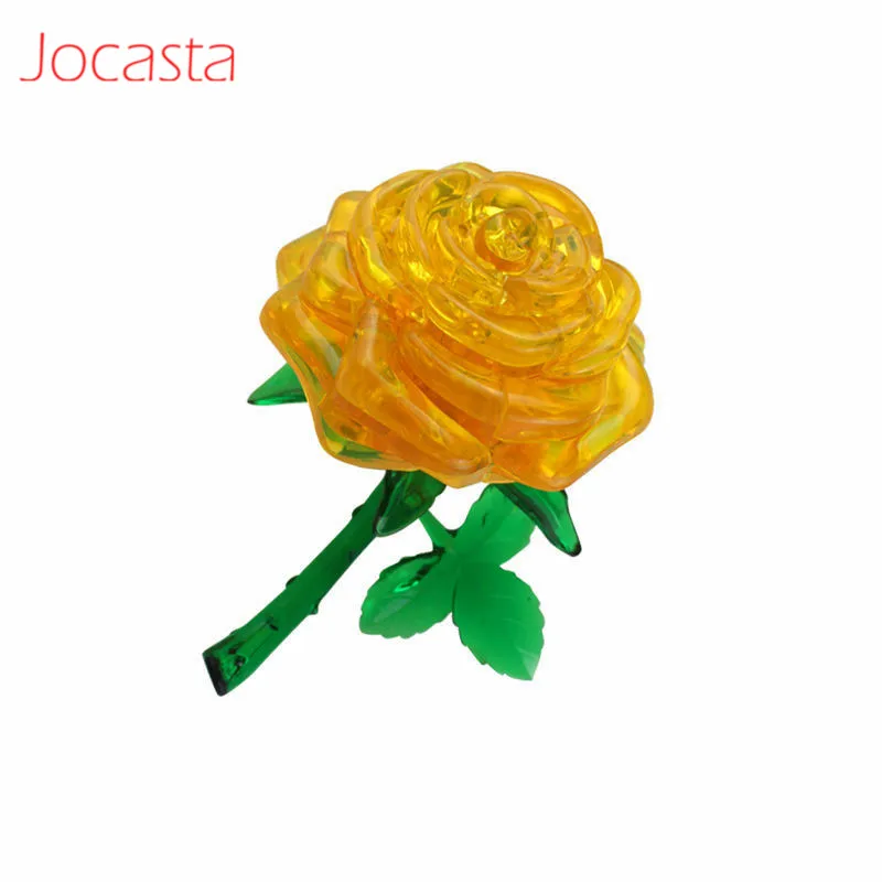 Rose 3D Puzzle Kristalno Igrače Puzzle Sestavljanke Model DIY Lepa Obrti Igrača Flower Puzzle Predložiti Darilo Izobraževalne Igrače za Otroke [