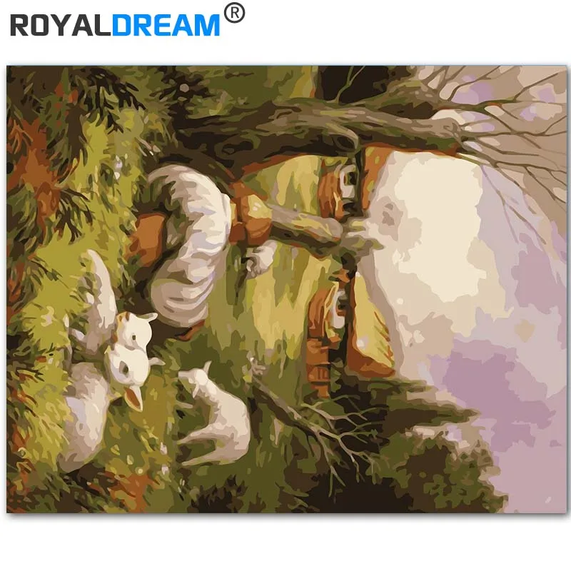 ROYALDREAM iluzijo Abstraktnega Slikarstva Diy Digitalno Barvanje Z Številkami Sodobnih Stenskih slikah, Za notranje Stenske Umetnine
