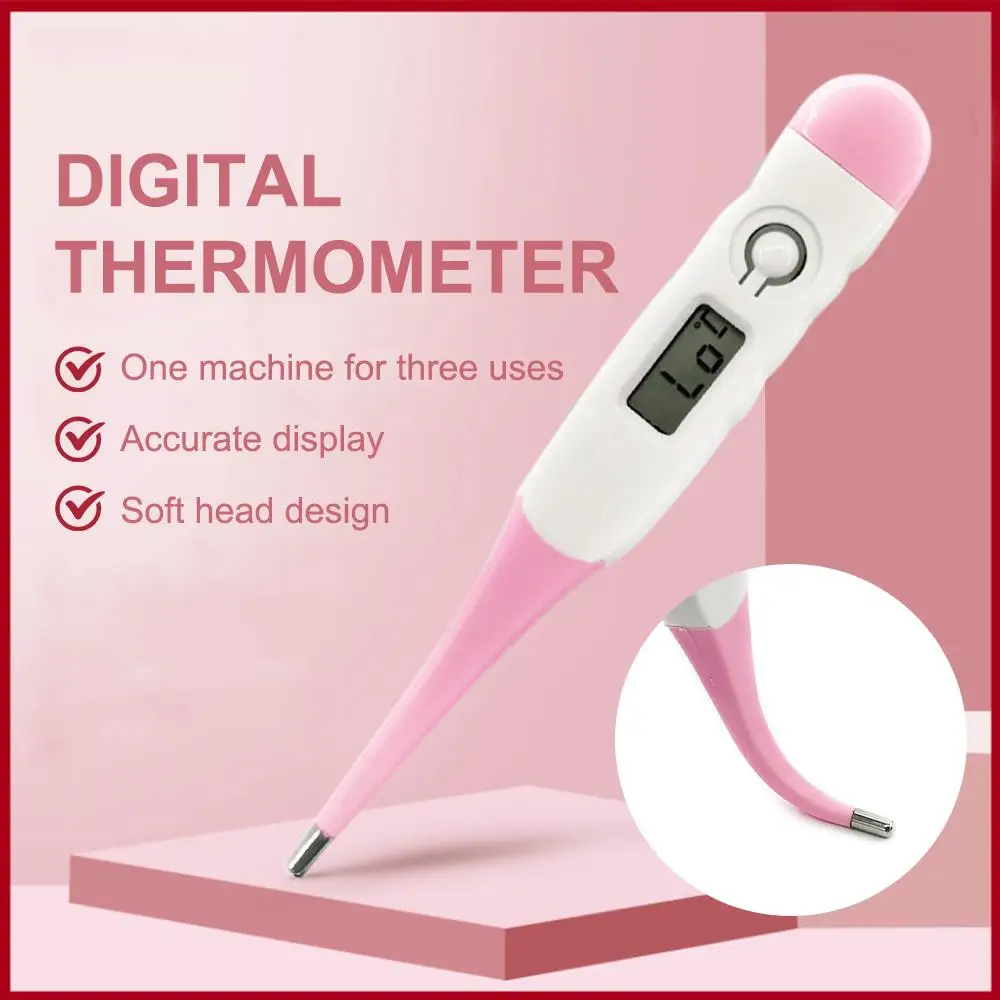 Roza Elektronski Termometer LED Baby Odraslih Usta Pazduho Security Pro Nego, Brez živega Srebra, Odrasli, Družine Digitalno Telo Vročina Measurment