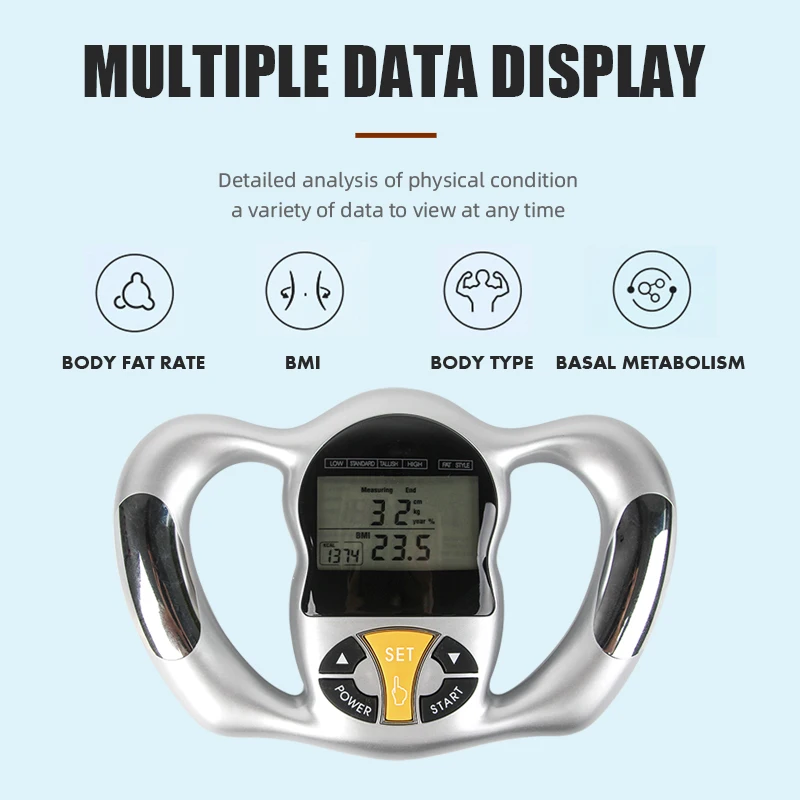 Ročni Bodylarge Telesne Maščobe Monitorji LCD Zaslon Analyzer BMI Meter Zdravje Maščobe Analizator Monitor Kalkulator Merjenje Zdravstvenega varstva