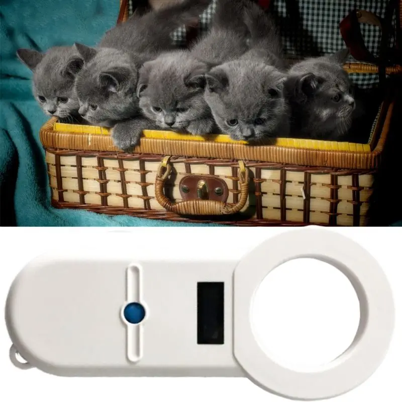 Ročni prinaša dobička Pet Chip Reader Optičnega Živali Microchip Priznanje Reader za Mačka Pes Transponders v Primeru, Oblazinjen