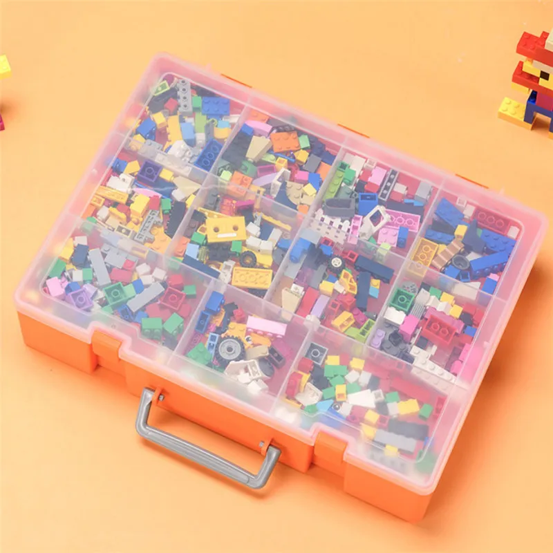 Ročno dobave izbor boxed igrače majhnih delcev deli mreža pregleden pakiranje skladiščenje in dodelavo polje