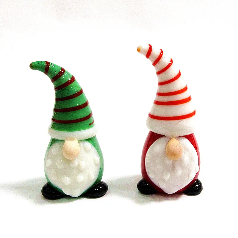 Ročno Gnome stekla Božič Cartoon slike figur Santa Claus povzetek načrta Vila Vrt Doma Dekor Ornament Dodatki