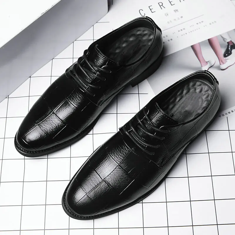Ročno italijanski Slog Retro Moški Usnje Obleka Formalnih Poslovnih Oxfords Čevlji za Moške Stranke Čevlji Velika velikost 2020 ttyh6