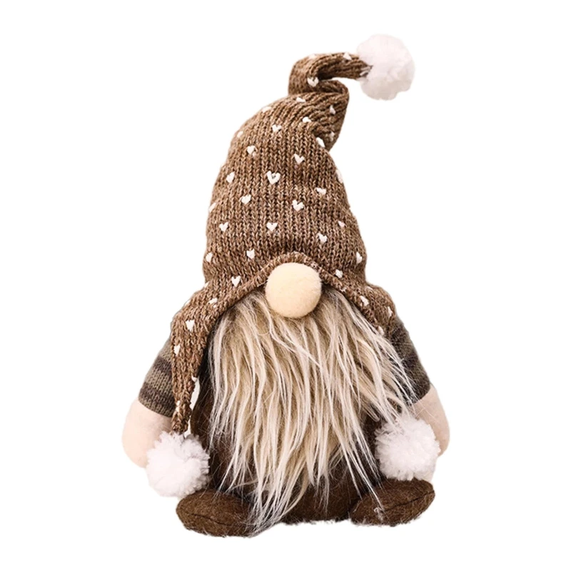 Ročno Pletene Božič Gnome Dekoracijo švedski Sedel Dolgo Klobuk Elf Lutka M76D