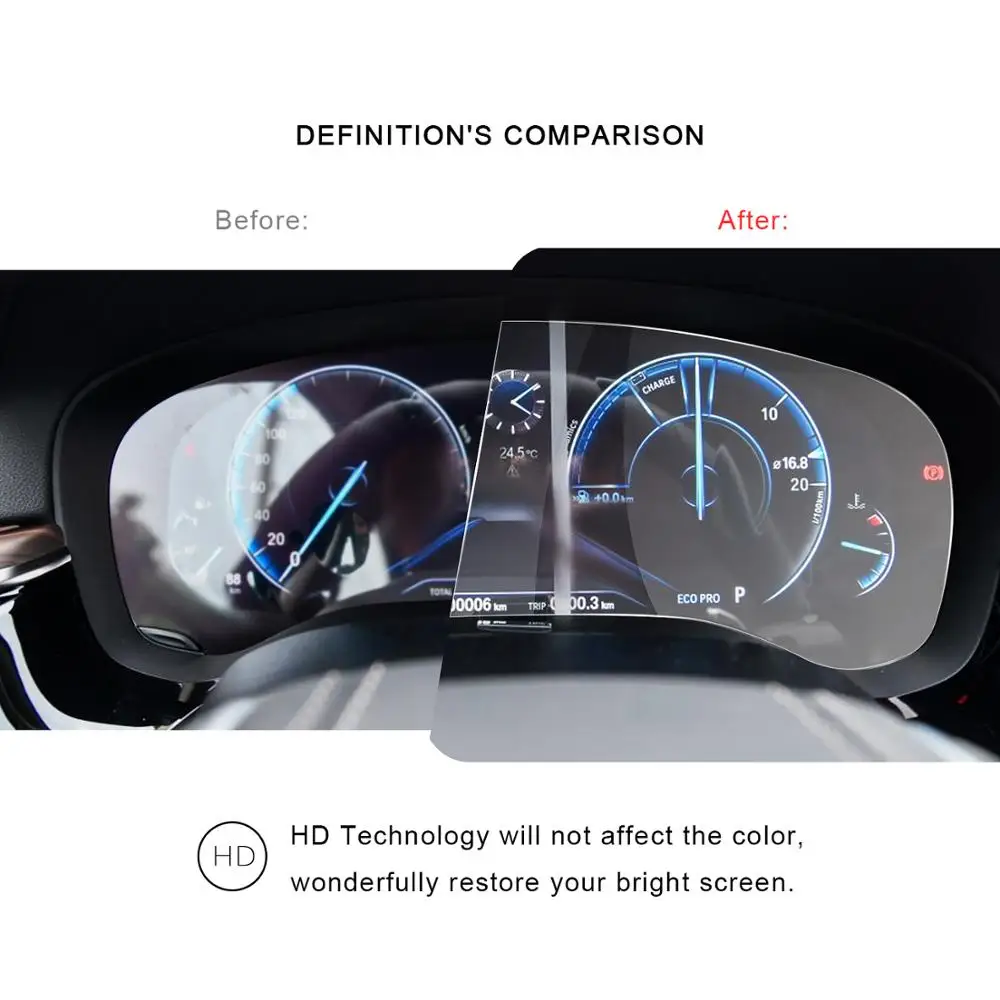 RUIYA screen protector za Serije 5 G30/6 Series G32 12.3 palčni avto LCD armaturne plošče zaslona,kaljeno steklo zaščitno folijo