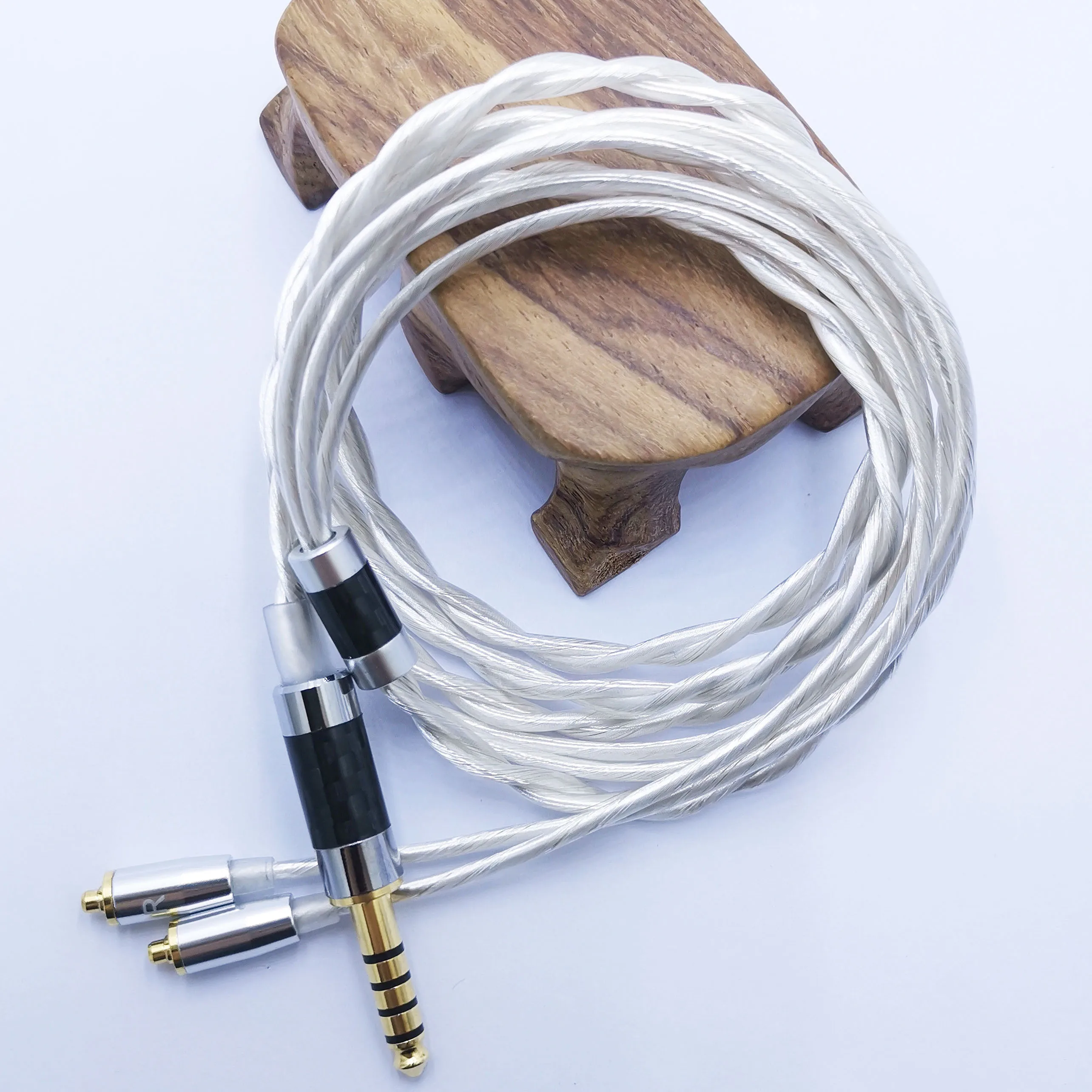 RY-B2 1,2 m DIY Zamenjava Mmcx Kabel 3,5 mm Silver plated Nadgrajeno kabel Za RY4S plus mmcx slušalke kabel