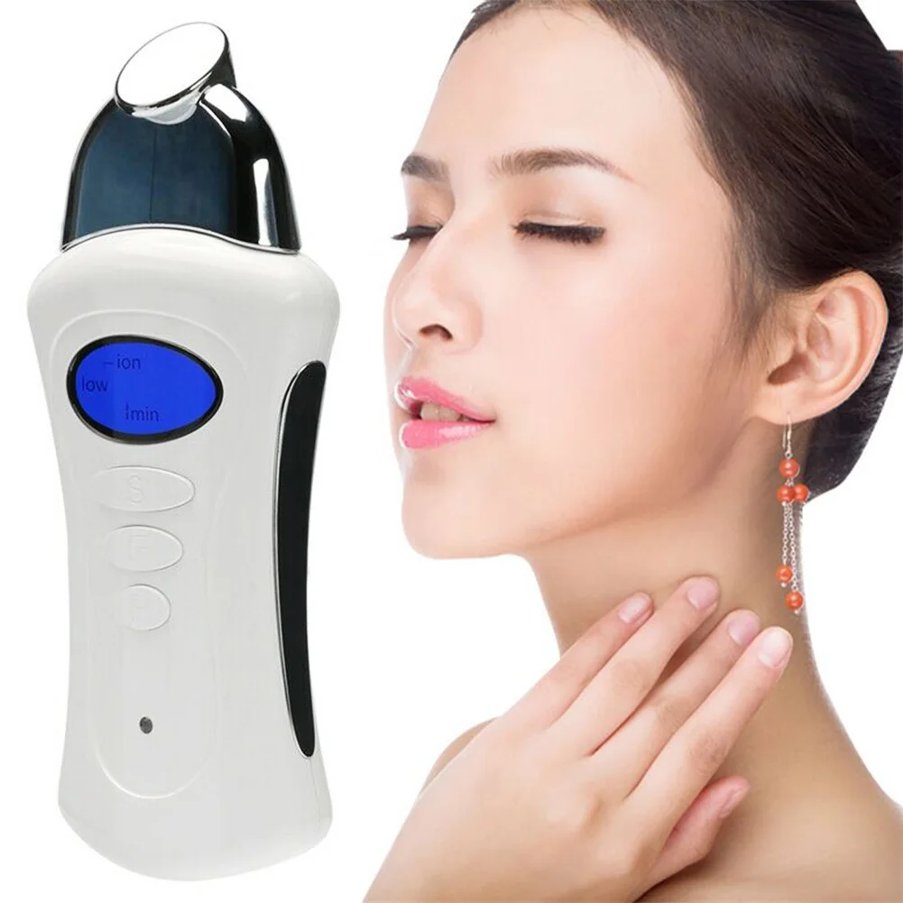 S 3 Glave Ročni Mikro Trenutno USB Orodje Električni Galvanski Spa Naprava Obraza Massager Anti Aging LCD Nego Kože Prenosni