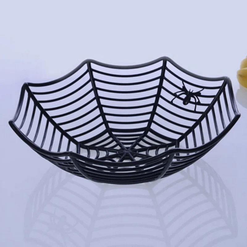 Sablastan Srčkan Plastičnih Spider Web Sadje, Sladkarije Košarico Skledo Spiderweb Košarico Halloween Stranka Dekor