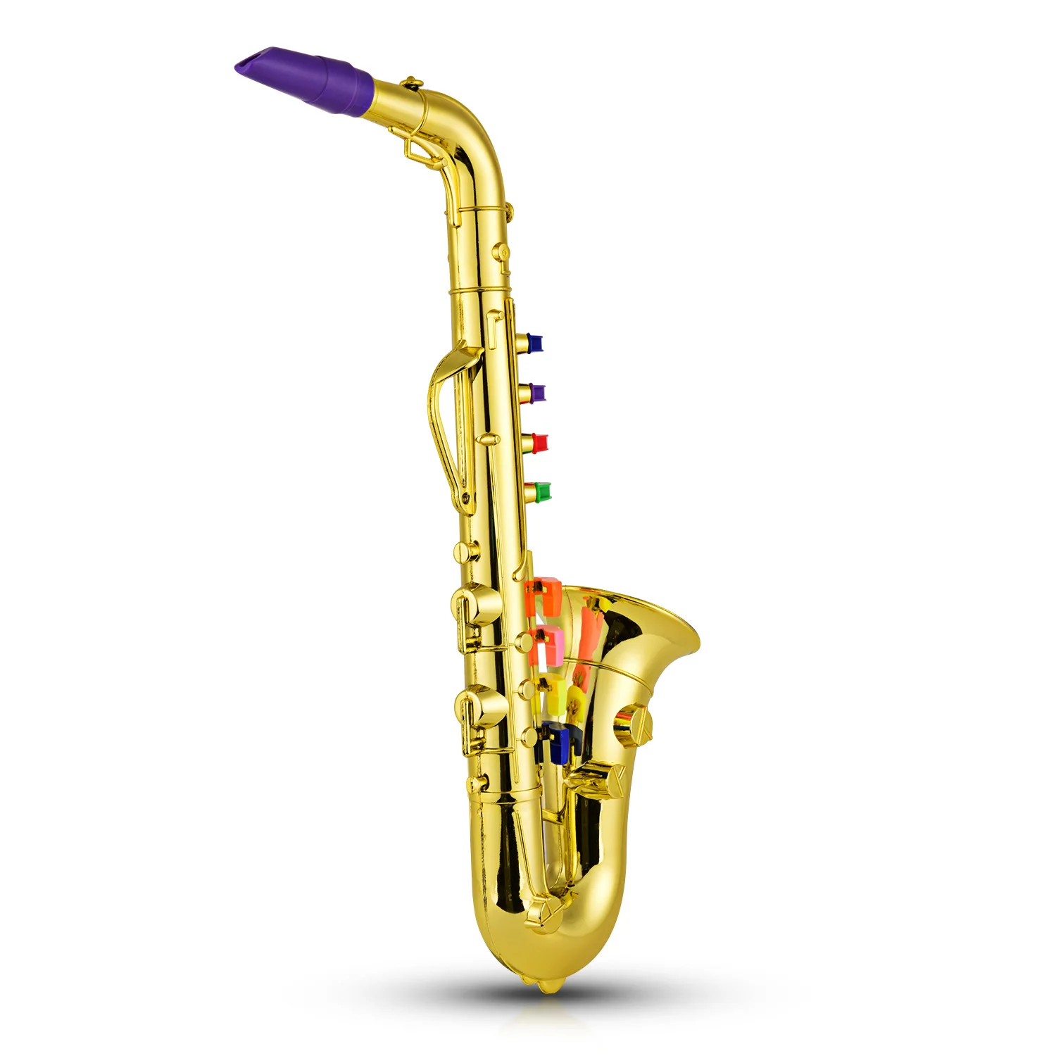 Saksofon Otroci Glasbila pihala ABS Kovinsko Zlata Saksofon z 8 Barvne Tipke,