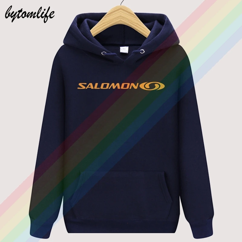 Salomon 3 Logotip Jeseni Črni Blagovne Znamke Unisex Limitied Izdaja Vrh Hoodie Mens Moda Volne Za Oblačila Majica Puloverju Azijskih Velikost