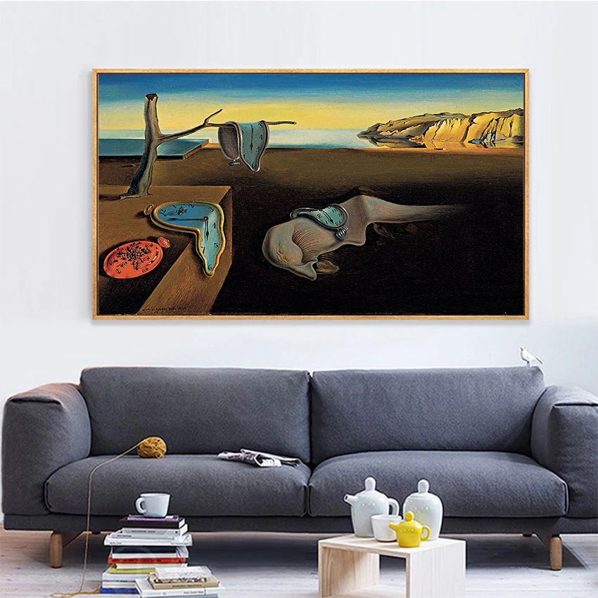 Salvador Dalí Obstojnost Pomnilnik Ure Nadrealistično Platno, Tisk Slikarstvo Plakat Umetnosti Stenske Slike Za Dnevni Sobi Doma Dekor