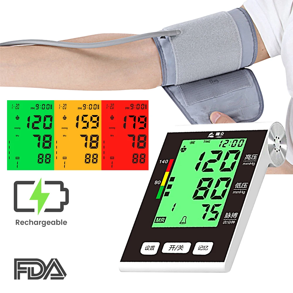 Samodejno nadlaket Krvni Tlak Monitor Digitalni BP Sphygmomanometer merilcem Tlaka Tonometer za Merjenje Krvnega Tlaka