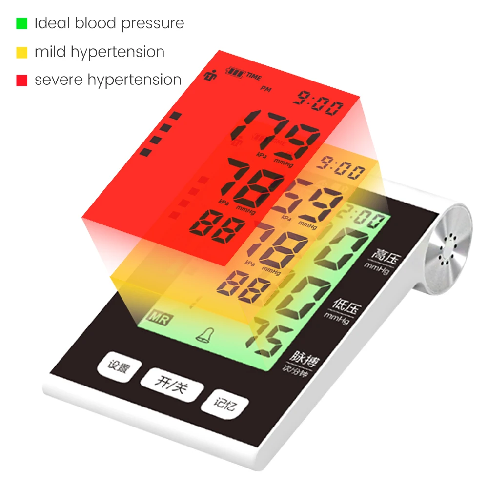 Samodejno nadlaket Krvni Tlak Monitor Digitalni BP Sphygmomanometer merilcem Tlaka Tonometer za Merjenje Krvnega Tlaka
